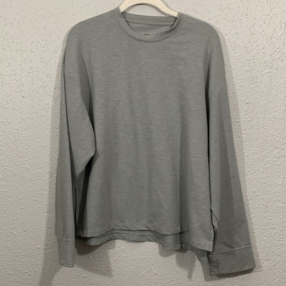 Nike Yoga Dri-fit Crew Neck Oversized Gray Sweatshirt size S - Picture 3 of 14